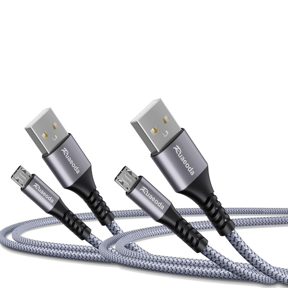 Micro USB Cable Android Charger 6ft 2PACK Compatible with PS4 Charger Cord - Hig